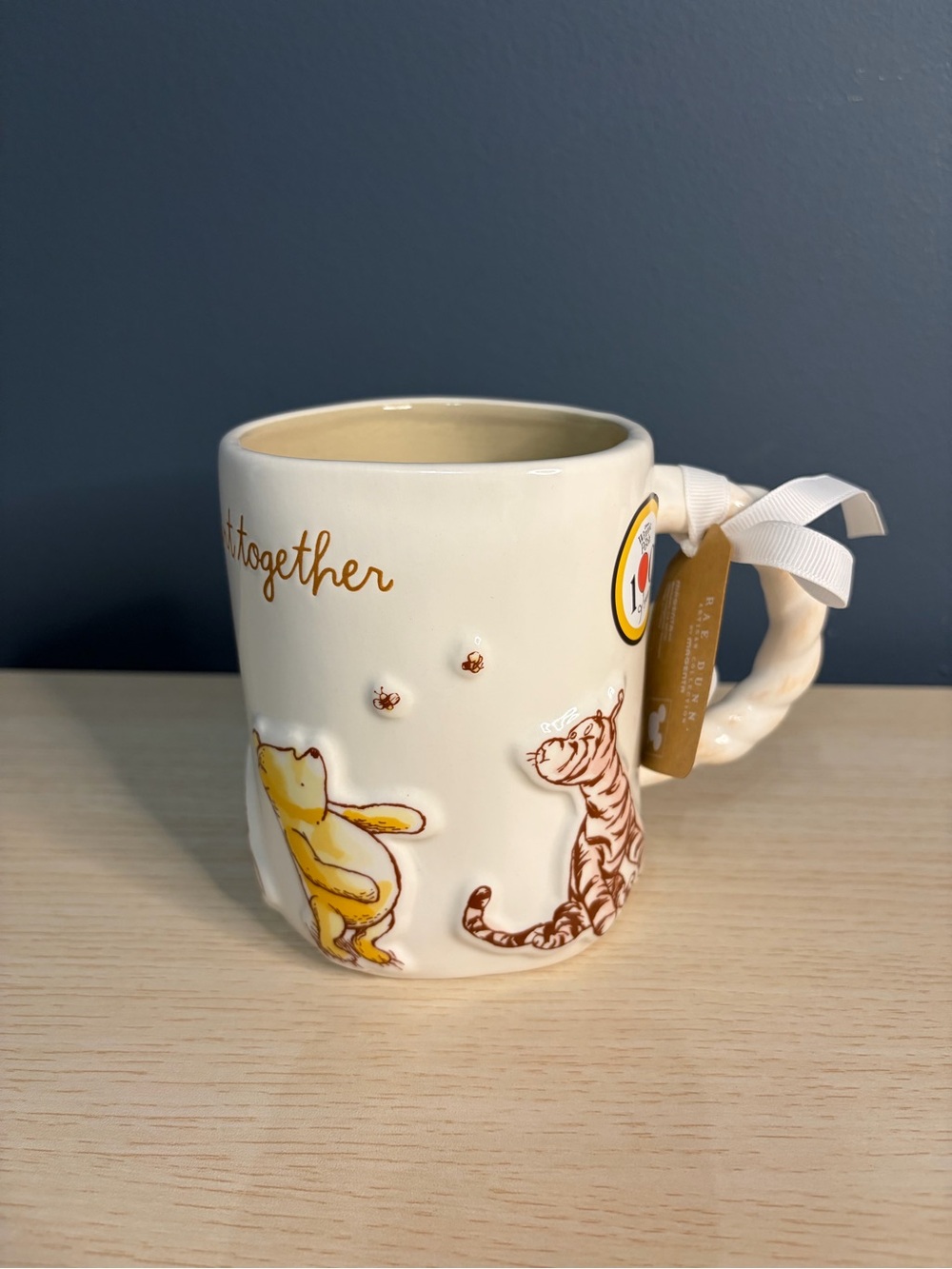 Rae Dunn Ceramic Winnie-The-Pooh & Tigger Mug - White